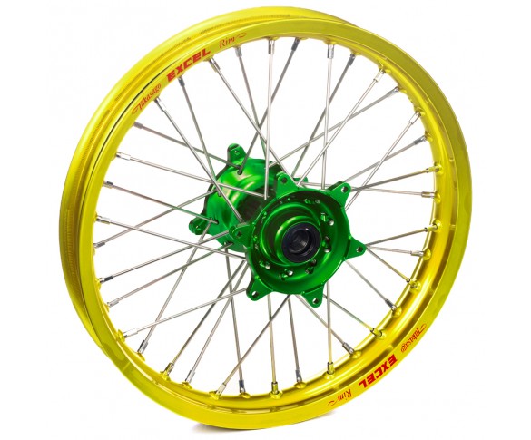 Haan Wheels, Komplett Hjul, 1,60, 12", BAK, GUL GRÖN, KTM 02-15 65 SX