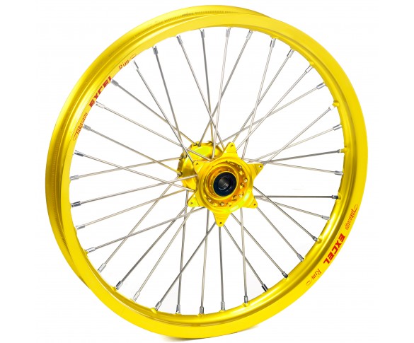 Haan Wheels, Komplett Hjul, 1,40, 19", FRAM, GUL, Suzuki 02-25 RM85, 97-01 RM80