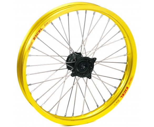 Haan Wheels, Komplett Hjul, 1,60, 21", FRAM, GUL SVART, Suzuki 05-25 RM-Z450, 07-25 RM-Z250