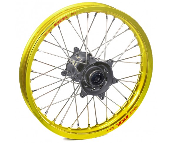 Haan Wheels, Komplett Hjul, 1,85, 16", BAK, GUL GRÅ, Suzuki 02-25 RM85, 97-01 RM80