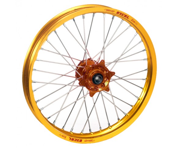 Haan Wheels, Komplett Hjul, 1,60, 21", FRAM, GULD BRONS, Yamaha 03-13 YZ450F, 93-25 YZ250, 01-13 YZ250F, 93-25 YZ125, FANTIC 22-25 XX 250, 22-25 XE 125/XX 125