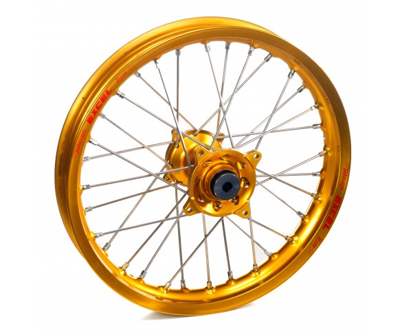 Haan Wheels, Komplett Hjul SM, 5,50, 17", BAK, GULD, KTM 03-23 450 EXC-F, 03-12 450 SX-F, 18-22 250 EXC TPI/300 EXC TPI, 95-17 250 EXC/300 EXC, 23 250 EXC/300 EXC, 03-23 250 EXC-F, 95-12 250 SX, 03-12 250 SX-F, 10-23 350 EXC-F, 10-12 350 SX-F, 95-16 125 E