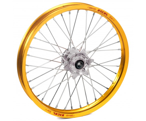 Haan Wheels, Komplett Hjul, 1,60, 21", FRAM, GULD SILVER, Suzuki 05-25 RM-Z450, 07-25 RM-Z250