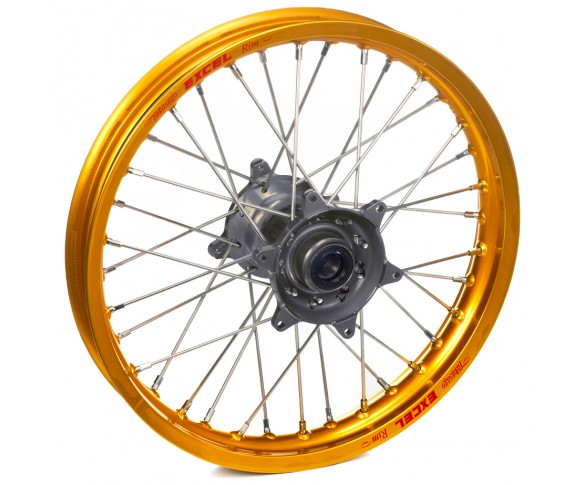 Haan Wheels, Komplett Hjul, 1,60, 12", BAK, GULD GRÅ, KTM 02-15 65 SX