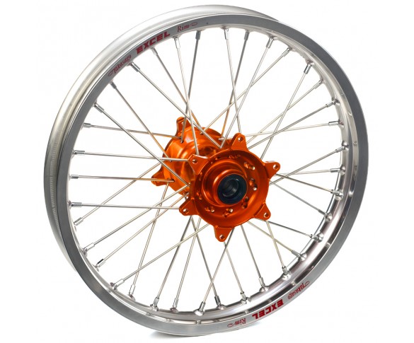 Haan Wheels, Komplett Hjul, 1,85, 16", BAK, SILVER ORANGE, KTM 04-20 85 SX, Husqvarna 20 TC 85, 19 TC 85 (17/14), 14-19 TC 85 (19/16)