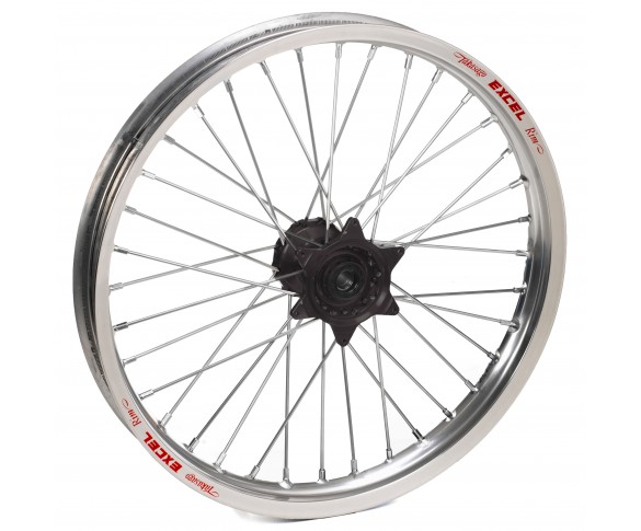 Haan Wheels, Komplett Hjul, 1,60, 21", FRAM, SILVER SVART, KTM 03-15 450 EXC-F, 03-14 450 SX-F, 03-15 250 EXC/250 EXC-F, 03-14 250 SX/250 SX-F, 10-15 350 EXC-F, 10-14 350 SX-F, 03-15 125 EXC/300 EXC, 03-14 125 SX, 07-08 144 SX, 09-14 150 SX, 04-15 200 EXC