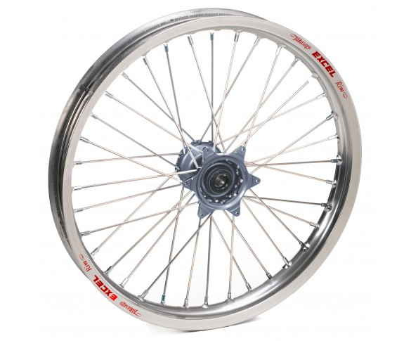 Haan Wheels, Komplett Hjul, 1,60, 21", FRAM, SILVER GRÅ, Honda 02-25 CRF450R, 95-07 CR250R, 04-25 CRF250R, 19 CRF250X, 95-07 CR125R