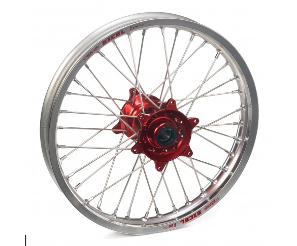 Haan Wheels, Komplett Hjul, 1,85, 16", BAK, SILVER RÖD, Suzuki 02-25 RM85, 97-01 RM80