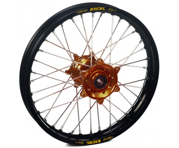 Haan Wheels, Komplett Hjul, 2,15, 18", BAK, BRONS SVART, Kawasaki 19-25 KX450, 06-18 KX450F, 24-25 KX450X, 03-08 KX250, 19-25 KX250, 04-18 KX250F, 24-25 KX250X, 03-08 KX125