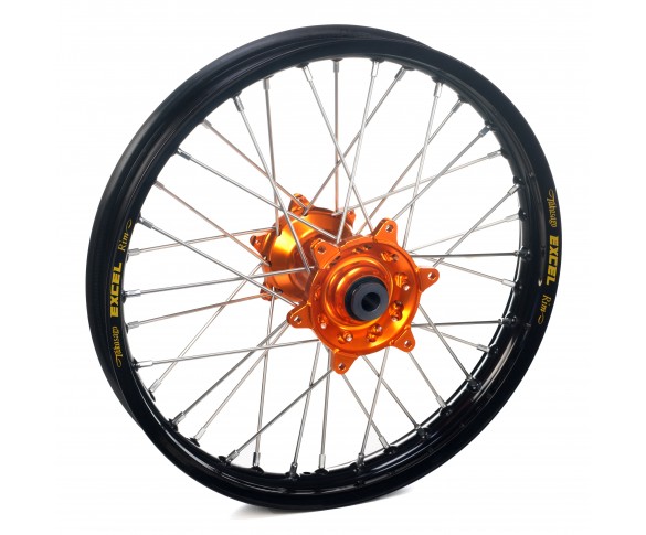 Haan Wheels, Komplett Hjul, 1,85, 16", BAK, SVART ORANGE, KTM 04-20 85 SX, Husqvarna 20 TC 85, 19 TC 85 (17/14), 14-19 TC 85 (19/16)