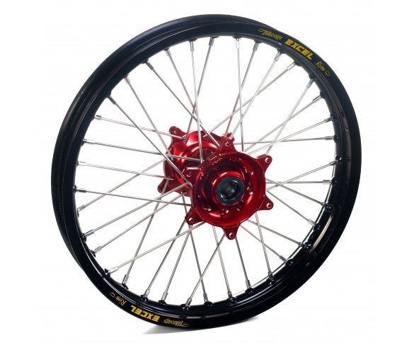 Haan Wheels, Komplett Hjul, 3,00, 18", BAK, SVART RÖD, Honda 23-26 XL750 TRANSALP