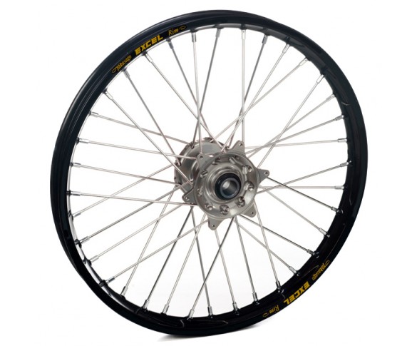 Haan Wheels, Komplett Hjul, 1,60, 21", FRAM, SVART GRÅ, Kawasaki 06-18 KX450F, 06-08 KX250, 19-20 KX250, 06-18 KX250F, 06-08 KX125