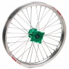 Haan Wheels, Komplett Hjul, 1,60, 21", FRAM, SILVER GRÖN, Kawasaki 06-18 KX450F, 06-08 KX250, 19-20 KX250, 06-18 KX250F, 06-08 KX125
