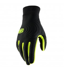 100%, BRISKER XTREME Handskar Black/Fluo Yellow, VUXEN, S