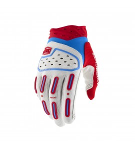 100%, AIRMATIC 2 Handskar Red/White/Blue, VUXEN, S, VIT RÖD BLÅ