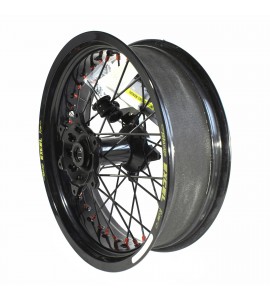 Haan Wheels, Komplett Hjul SM, TUBELESS, 5,00, 17", BAK, SVART RÖD, Honda 13-25 CRF450R, 14-25 CRF250R