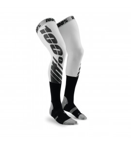 100%, REV MX Knee Brace Sock Flash Grey, VUXEN, L XL