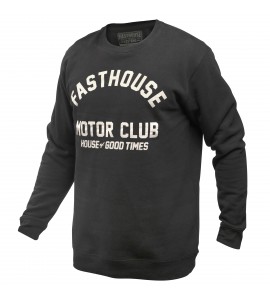 Fasthouse, Brigade Crew Neck Pullover, Black, VUXEN, S