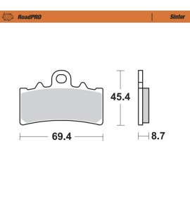 Moto-Master, Bromsbelägg RoadPRO Sinter, FRAM, KTM 22-25 250 Adventure, 20-25 390 Adventure