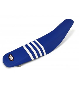 Moto Seat, Sadelöverdrag Stripes, VIT BLÅ, Yamaha 19-25 YZ65