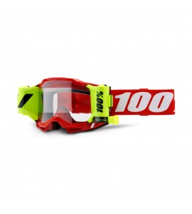 100%, ACCURI 2 FORECAST Goggle Neon/Red - Clear Lens, VUXEN