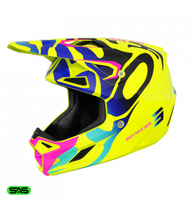 Shot, HJÄLM SPEED KID GHOST NEON YELLOW, GLOSSY, BARN, L