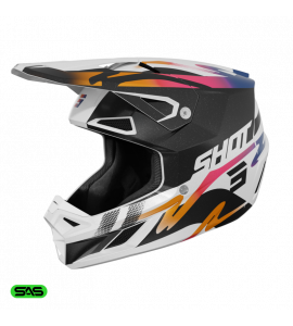 Shot, HJÄLM SPEED WAVE BLACK WHITE, PEARLY, VUXEN, M