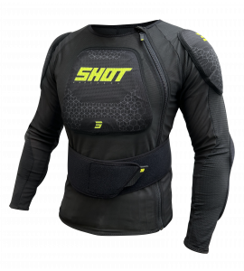 Shot, SKYDDSJACKA AIRLIGHT, BARN, M, NEON SVART GUL