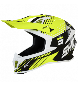 Shot, HJÄLM LITE FURY BLACK NEON YELLOW WHITE GLOSSY, VUXEN, L