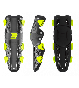 Shot, KNÄSKYDD AIRFLOW ADULTE BLACK NEON YELLOW, VUXEN