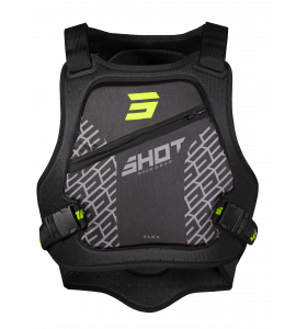 Shot, FIGHTER BRÖSTSKYDD FLEX BLACK NEON YELLOW, VUXEN, XS S