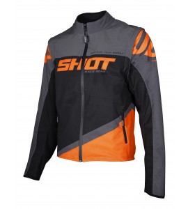 Shot, Jacka SOFTSHELL LITE, VUXEN, L, GRÅ NEON ORANGE