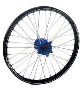 Haan Wheels, Komplett Hjul, 1,60, 21", FRAM, SVART BLÅ, Kawasaki 19-26 KX450, 24-26 KX450X, 21-26 KX250, 24-26 KX250X