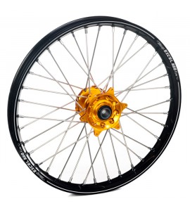 Haan Wheels, Komplett Hjul A60, 1,60, 21", FRAM, SVART GULD, Suzuki 05-25 RM-Z450, 07-25 RM-Z250