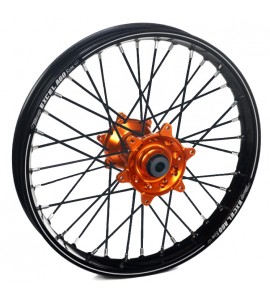 Haan Wheels, Komplett Hjul A60, 2,15, 19", BAK, SVART ORANGE, KTM 23-25 450 SX-F, 23-25 250 SX/250 SX-F, 23-25 350 SX-F, 23-25 125 SX/300 SX, 25 150 SX, Husqvarna 23-24 FC 450, 25 FC 450 /TC 150/TC 300, 23-25 FC 250/TC 250, 23-25 FC 350, 23-25 TC 125, Gas