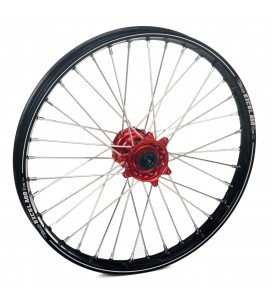 Haan Wheels, Komplett Hjul A60, 1,60, 21", FRAM, SVART RÖD, Suzuki 05-25 RM-Z450, 07-25 RM-Z250