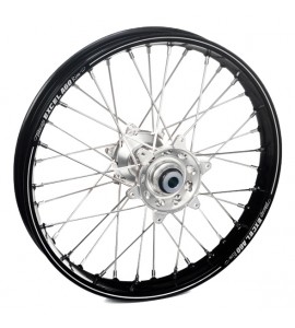 Haan Wheels, Komplett Hjul A60, 2,15, 19", BAK, SILVER SVART, KTM 23-25 450 SX-F, 23-25 250 SX/250 SX-F, 23-25 350 SX-F, 23-25 125 SX/300 SX, 25 150 SX, Husqvarna 23-24 FC 450, 25 FC 450 /TC 150/TC 300, 23-25 FC 250/TC 250, 23-25 FC 350, 23-25 TC 125, Gas