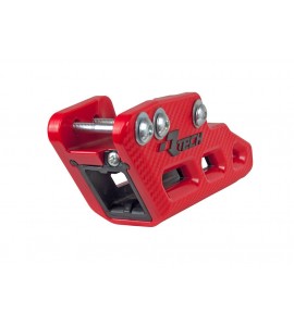 Rtech, Kedjestyrare Monoblock R2.0 WORX, SVART RÖD, Honda 07-25 CRF450R, 18-25 CRF450RX, 07-21 CRF450X, 17 CRF-RX 450, 07 CR250R, 07-25 CRF250R, 20-25 CRF250RX, 07-19 CRF250X, 07 CR125R