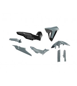 Rtech, Plastkit Revolution, SVART GRÅ, Honda 23-25 XL750 TRANSALP