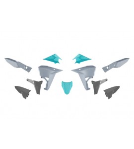 Rtech, Plastkit, Revolution, CYAN MINT SVART BLÅ GRÅ, KOVE 24-26 Rally 800/X PRO 800