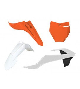 Rtech, Plastkit, VIT ORANGE, KTM 16-23 65 SX, GasGas 21-23 MC 65