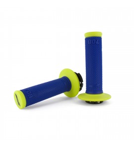 Progrip, 708 Dual Density Full Diamond LOCK ON GRIPS, NEON BLÅ GUL