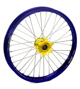 Haan Wheels, Komplett Hjul, 1,60, 21", FRAM, BLÅ GUL, Suzuki 05-25 RM-Z450, 07-25 RM-Z250