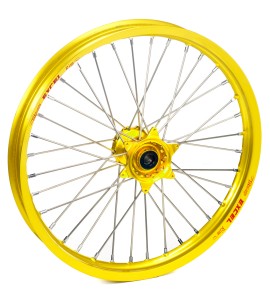 Haan Wheels, Komplett Hjul, 1,40, 19", FRAM, GUL, Suzuki 02-25 RM85, 97-01 RM80