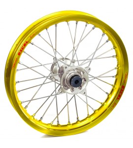 Haan Wheels, Komplett Hjul, 2,15, 18", BAK, GUL SILVER, Suzuki 05-25 RM-Z450, 07-25 RM-Z250