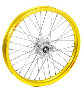 Haan Wheels, Komplett Hjul, 1,60, 21", FRAM, GUL SILVER, Suzuki 05-25 RM-Z450, 07-25 RM-Z250