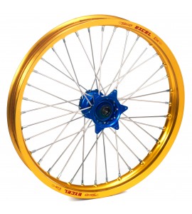 Haan Wheels, Komplett Hjul, 1,60, 21", FRAM, GULD BLÅ, Suzuki 05-25 RM-Z450, 07-25 RM-Z250
