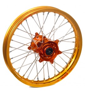 Haan Wheels, Komplett Hjul, 2,15, 18", BAK, GULD ORANGE, KTM 03-23 450 EXC-F, 03-12 450 SX-F, 18-22 250 EXC TPI/300 EXC TPI, 95-17 250 EXC/300 EXC, 23 250 EXC/300 EXC, 03-23 250 EXC-F, 95-12 250 SX, 03-12 250 SX-F, 10-23 350 EXC-F, 10-12 350 SX-F, 95-16 1
