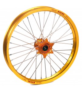 Haan Wheels, Komplett Hjul, 1,60, 21", FRAM, GULD ORANGE, KTM 03-15 450 EXC-F, 03-14 450 SX-F, 03-15 250 EXC/250 EXC-F, 03-14 250 SX/250 SX-F, 10-15 350 EXC-F, 10-14 350 SX-F, 03-15 125 EXC/300 EXC, 03-14 125 SX, 07-08 144 SX, 09-14 150 SX, 04-15 200 EXC,