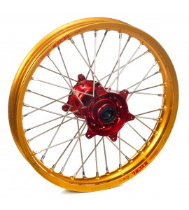 Haan Wheels, Komplett Hjul, 2,15, 19", BAK, GULD RÖD, Honda 02-12 CRF450R, 02-07 CR250R
